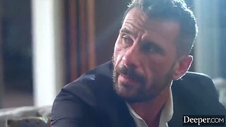 Blonde Gold Digger Seduced By Stepdad - Gizelle Blanco Blowjob & Cum in Mouth