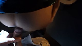 Married Man Creampies Tattooed Teen in Club Toilet