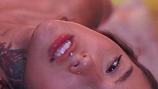 Chubby Brunette Big Boobs Dildo Masturbation