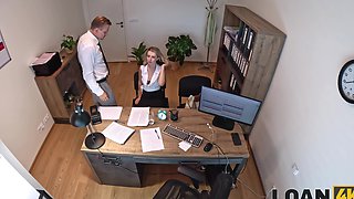 Andrea and Stanley Johnson fucked in the office, damn hot!