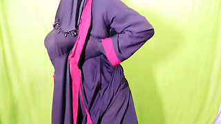 Beautiful Amena Bhabhi has sex indoors wearing a burqa and hijab