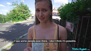Public Agent - Stacy Cruz Flashes He Perfect Tits for Cash and Rides Big Dick
