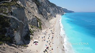 Cum Slut Exposed On The Beach