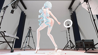 Radiant Rainbow a Erotic White Silk Maid Super Large Huge Breasts Succubus Pattern