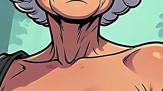 Topless Cartoon Grannies