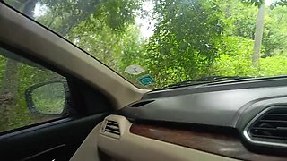 Office Manager Inba Hot Car Sex with Married Colleague - Fingering & Doggy Style Part 1