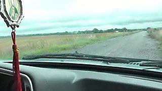 Blonde MILF Wife Naked in Public Car - Solo Masturbation Makes Her Squirting Orgasm for Stranger