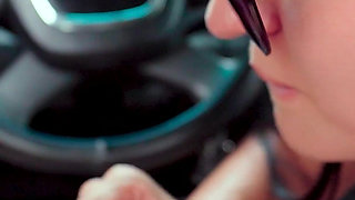 Car Handjob & Cleanup with Paper Towels