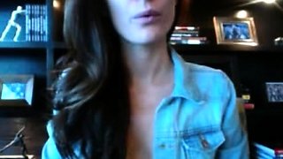 Lovely Amateur teen brunette masturbating outdoor