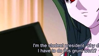 Horny anime lesbian teens skip class to lick pussy