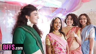 Indian Bachelorette Party turns into Stripper Fuck-fest with deepthroating, gangbanging, and dickplay!