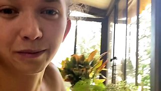 Beauty small tit amateur teen masturbating her shaved pussy