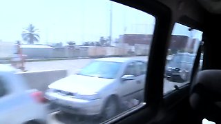 horny brunette milf takes meatstick in car