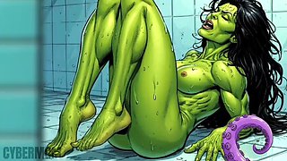 Married Housewife Cougar Got Preggie by An Swap College girl.Toon. Cuckold wifey. Cougar in douche. Comic. Visual novel