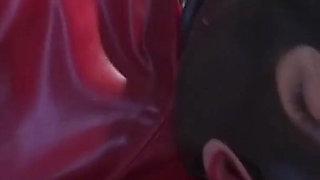 Latex Danielle try first blowjob