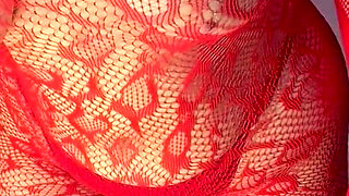 Blowjob in Full Fishnet Bodysuit