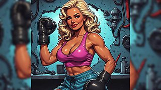 Sexy Anime Girls Boxing Workout