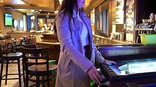 -BralessForever.com- Hotwife Veerle - Flashing in the