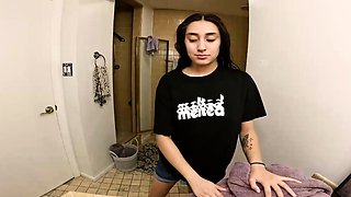Nervous Teen Krystal's First Time Casting: Big Ass Squirting