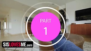 Sislovesme - lusty babe displays her hooters seducing enormous brutha so he would give her a ride