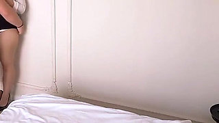 Amateur wife comes back from work to horny husband