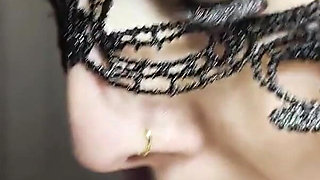 Afternoon Throat Service - Black Dress Swallows Every Drop