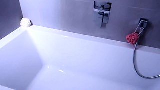 Stepanka Nude Topless Bathroom Tour