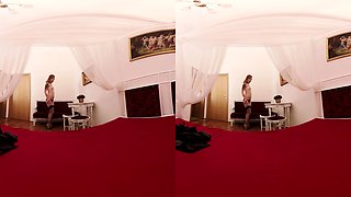 011 - Foxy Sanie - Slender Redhead Striptease - Sexlikereal