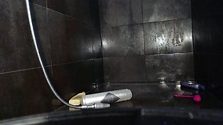 Perfect blond making solo masturbation