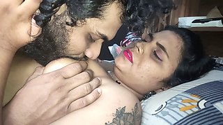 Intense boob sucking and balloon play with hot Indian wife in her 20s