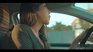 DaringKiara's Car Fingering Solo in Countryside - Amateur Asian Goddess Masturbates in 4K HD