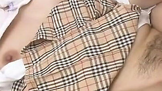 Horny Woman in Uniform Waits for Her Friend to Come Home and Fuck Her