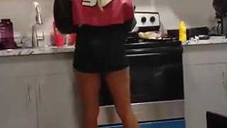Slim Petite Ebony Milf Teasing Pussy
