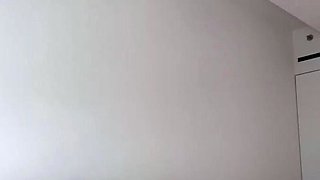 Busty curly brunette with big boobs fucks on couch