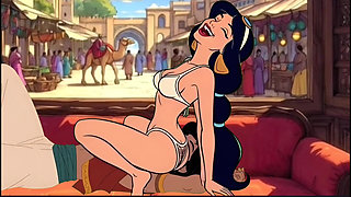 Dominant Princess Sits Her Ass on a Cuckold's Face and Experiences Pleasure and Orgasm