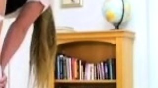 Close up teen foot worship