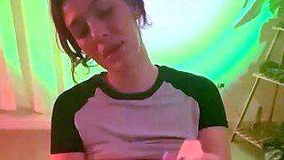 Nasty brunette pornstar with big boobs