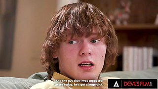 DEVILS FILM - Naughty Babysitter Scarlett Alexis Gets Her Ass Fucked During Her Shift