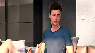 Stepfamily anime hentai with wild anal creampie action