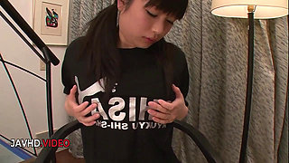 Passionate Asian Beauty Enjoys Big Dildo Making Hina Maeda Cum Hardly