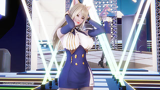 [mmd] T-ara - so Crazy Ahri Sexy Striptease League of Legends Uncensored Hentai