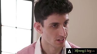 Stepmom Lolly Dames Seduces Step Son Nick Strokes With Rough Standing Sex & Titty Fuck
