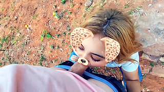 Blonde Latina Sucking Cock