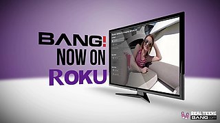 Hot bimbo slut gives me a blowjob on our way home and then gets fucked in her tight ass on the bed