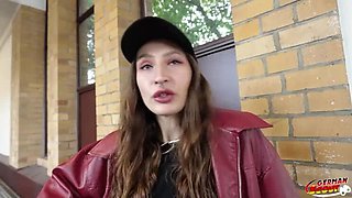 German Casting Fuck: Slim Ukrainian Teen Mari Moon Takes Big Cock Deep Throat & Gets Facial Cumshot in Eye