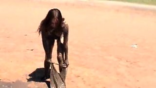 Amateur redhead MILF has facial