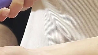 She Brought Cuckold to Orgasm Even in the Chastity Cage