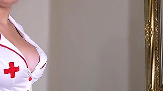 Nurse Riggell Naughty Bondage Exam: Big-titted Beauty Bound