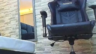 Big Tits Shemale Masturbate her Big Cock