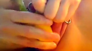 Extreme Pussy Pumping: Banana Fist on Webcam